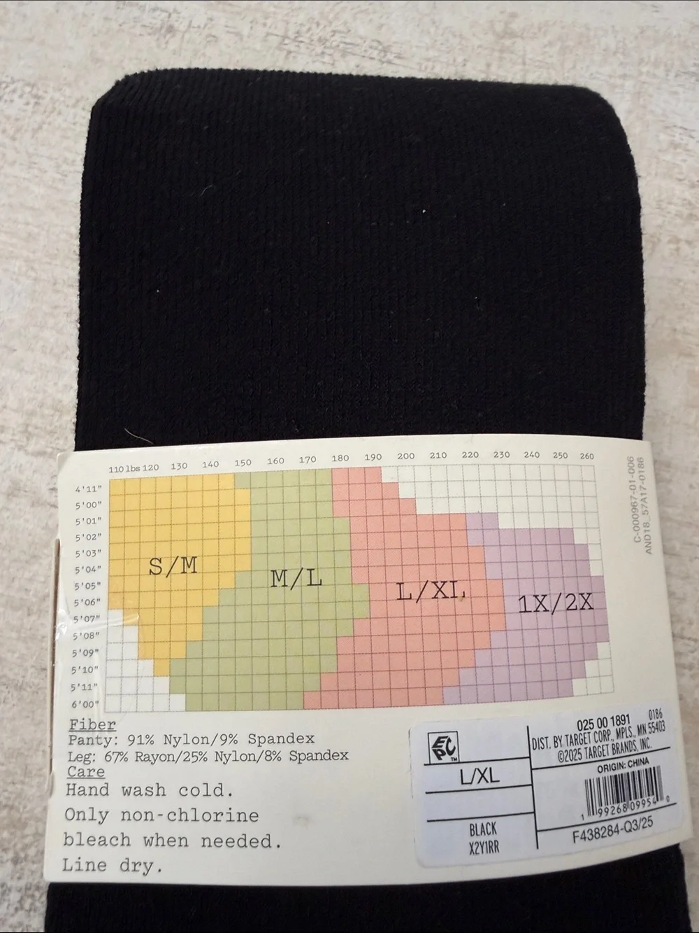 a new day Black Sweater Tights - Women's Hosiery